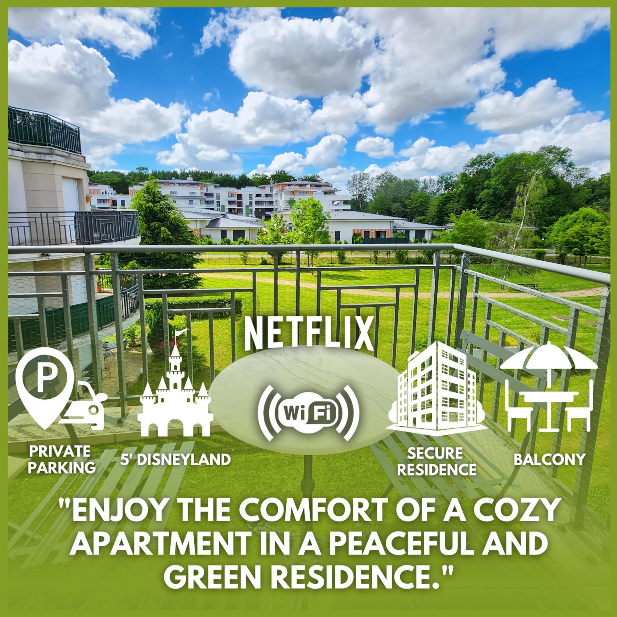 Appartement, Balcon, Parking, 5' Disneyland Montévrain Exteriör bild